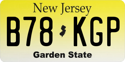 NJ license plate B78KGP