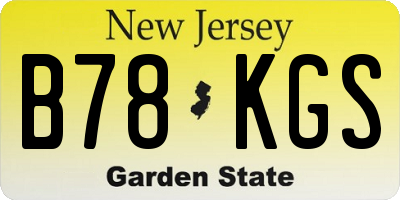 NJ license plate B78KGS