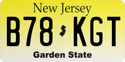 NJ license plate B78KGT