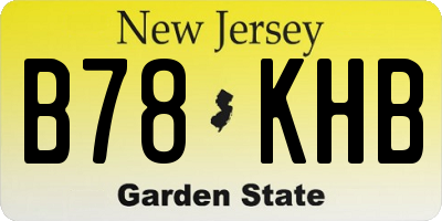 NJ license plate B78KHB