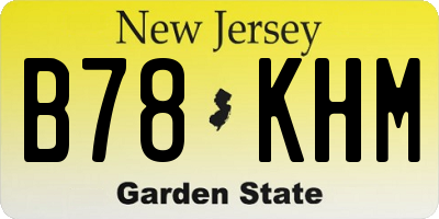 NJ license plate B78KHM
