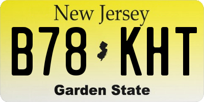 NJ license plate B78KHT
