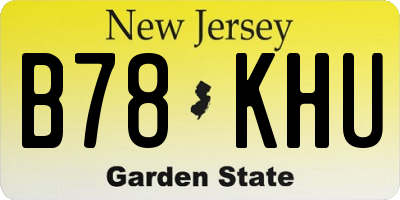 NJ license plate B78KHU