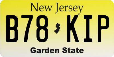 NJ license plate B78KIP