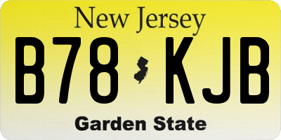 NJ license plate B78KJB