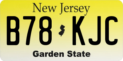 NJ license plate B78KJC