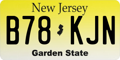 NJ license plate B78KJN