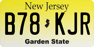 NJ license plate B78KJR