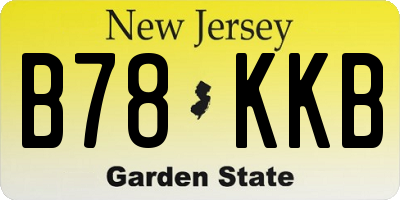 NJ license plate B78KKB