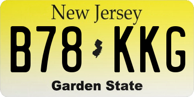 NJ license plate B78KKG