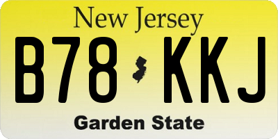 NJ license plate B78KKJ