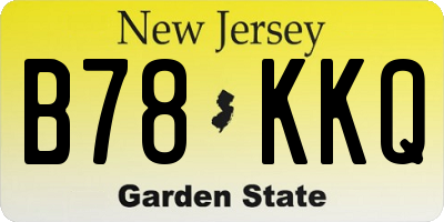 NJ license plate B78KKQ