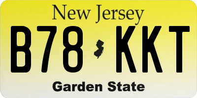 NJ license plate B78KKT