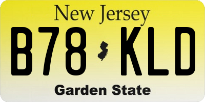 NJ license plate B78KLD