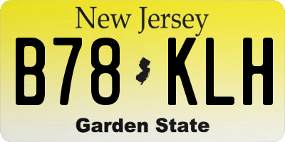 NJ license plate B78KLH