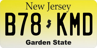 NJ license plate B78KMD