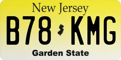 NJ license plate B78KMG