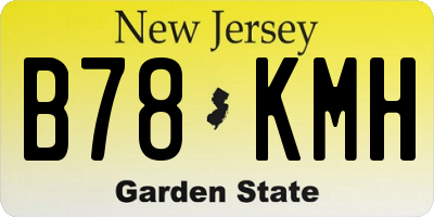 NJ license plate B78KMH