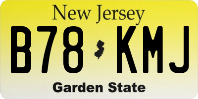 NJ license plate B78KMJ