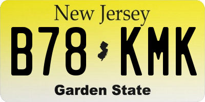 NJ license plate B78KMK