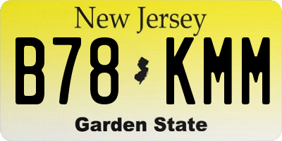 NJ license plate B78KMM