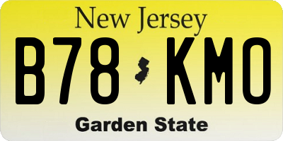 NJ license plate B78KMO