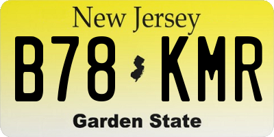NJ license plate B78KMR