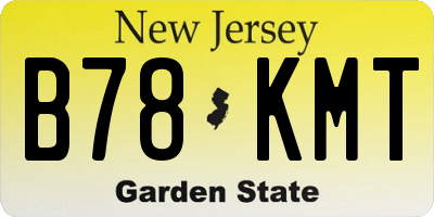 NJ license plate B78KMT