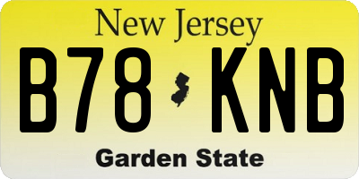 NJ license plate B78KNB