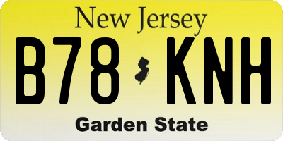 NJ license plate B78KNH