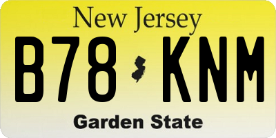 NJ license plate B78KNM