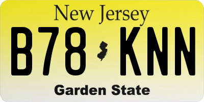 NJ license plate B78KNN