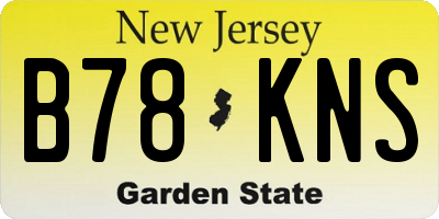 NJ license plate B78KNS