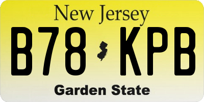 NJ license plate B78KPB