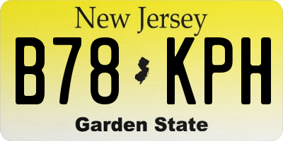 NJ license plate B78KPH