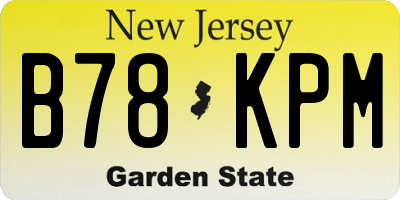 NJ license plate B78KPM
