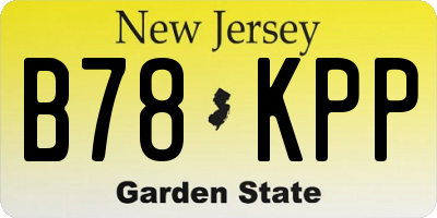 NJ license plate B78KPP