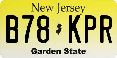 NJ license plate B78KPR