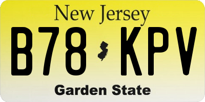 NJ license plate B78KPV