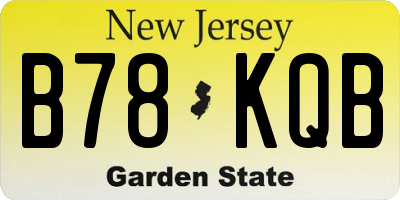 NJ license plate B78KQB
