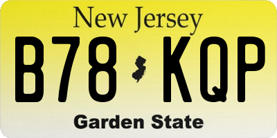 NJ license plate B78KQP