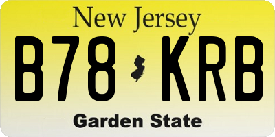NJ license plate B78KRB