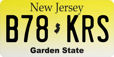 NJ license plate B78KRS