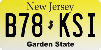 NJ license plate B78KSI