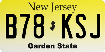 NJ license plate B78KSJ