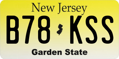 NJ license plate B78KSS