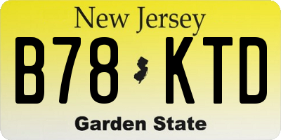 NJ license plate B78KTD
