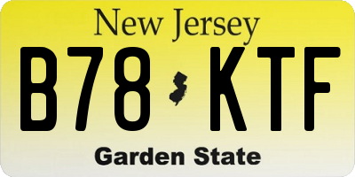 NJ license plate B78KTF