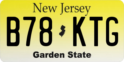 NJ license plate B78KTG