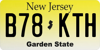 NJ license plate B78KTH